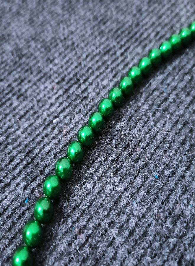 RITIKA CRAFT Plastic 8 mm Beads/moti Kit 300 pcs for Jewellery Making/Craftwork/Decorations (Green) - Image 3